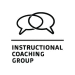The instructional coaching group logo shows two speech bubbles overlapping, above the words 