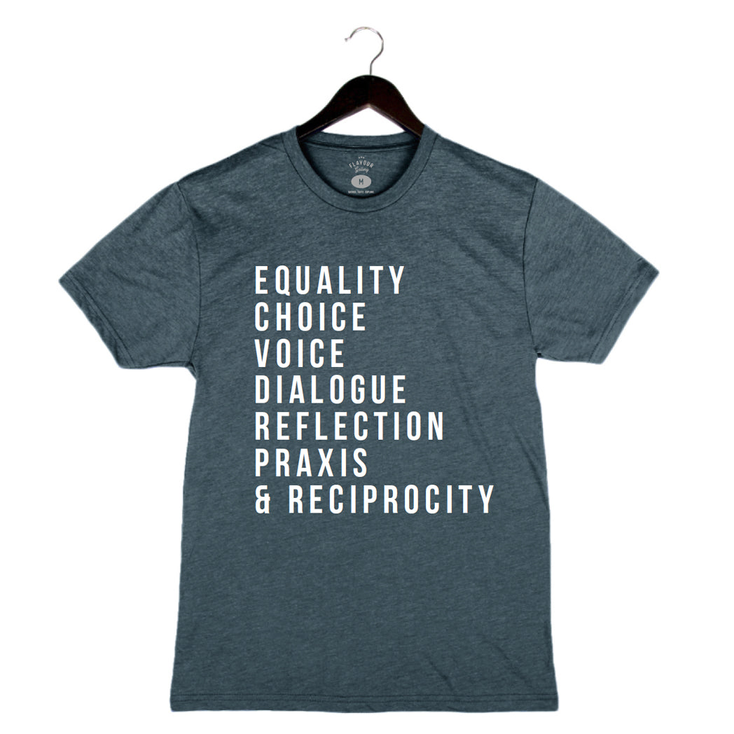 The Partnership Principles T-shirt (Heather-blue)