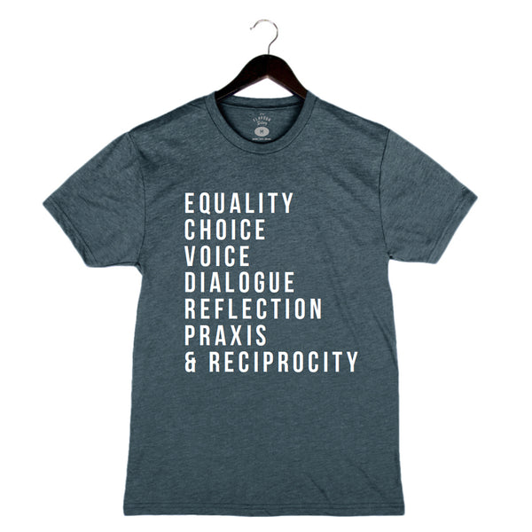 The Partnership Principles T-shirt (Heather-blue)